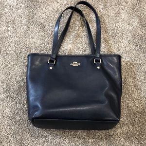 Navy pebble leather coach bag
